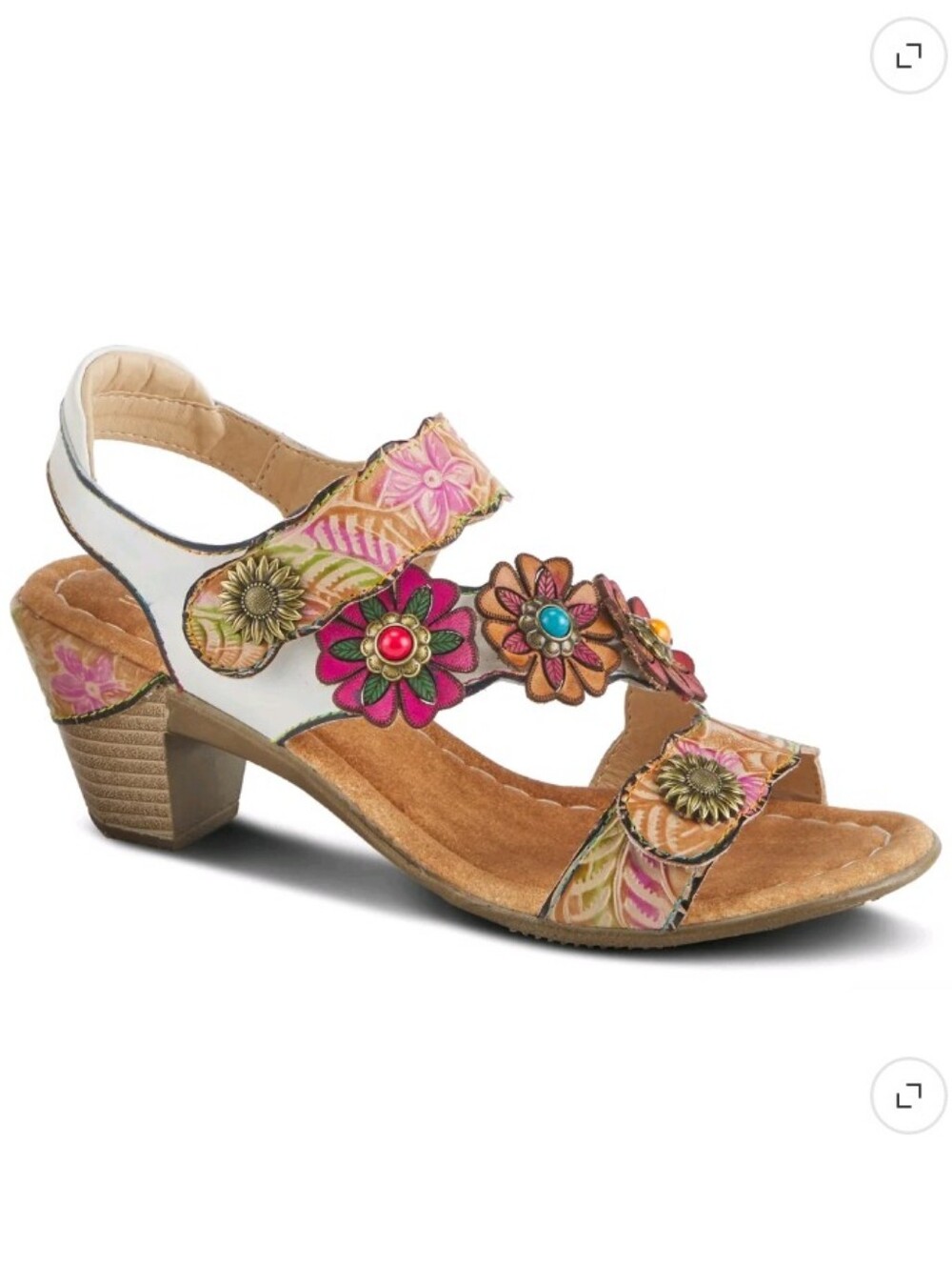 L'Artiste Spring Step Women's Eur 39 US 8.5 AROMAS Slingback Sandals Leather